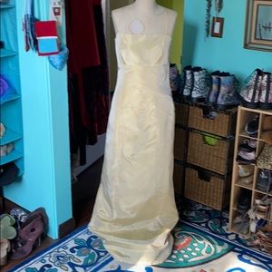 Formal Vera Wang shimmering gold dress